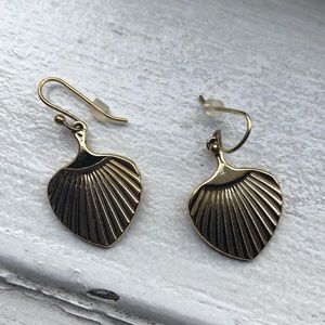 Kate Spade gold fan earrings